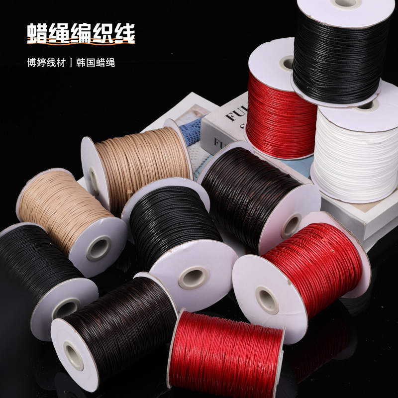 2mm South Korea Wax Rope Wax Line South American Flat Line Necklace Bracelet Multi-color DIY Jewelry Material Accessories Lanyard