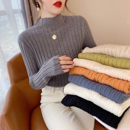 Women's Base Sweater Autumn/Winter 2026 New Trendy Style Half-Turtleneck Knitwear Inner Layer Spring/Autumn Slim-Fit Top