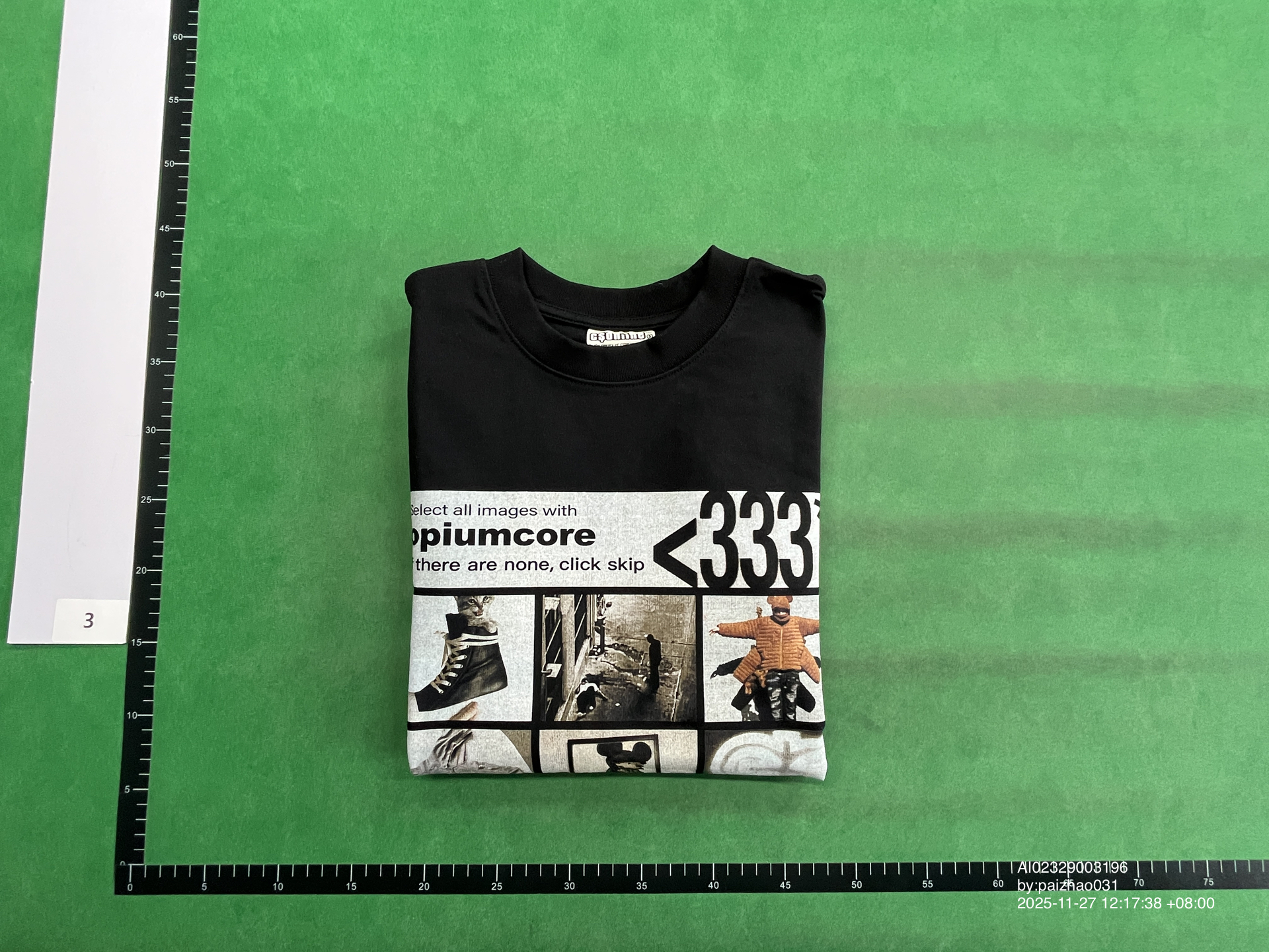 Csonlinellc 0Piumcore Search Verification Print Loose 280g Short-Sleeve Remake T-Shirt QC