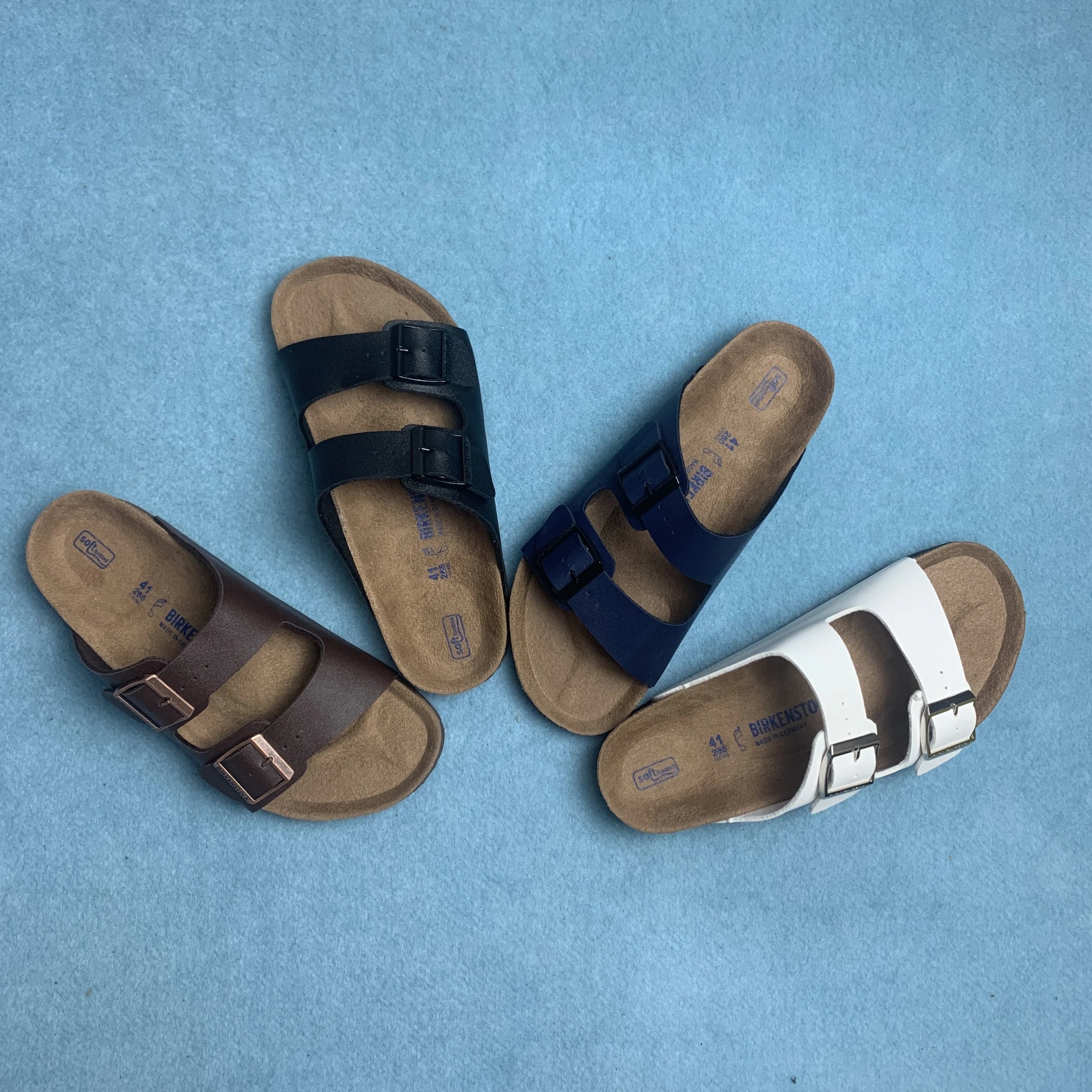 【顶尖品质】Birkenstock Arizona 系列勃肯【皮革双扣】时尚凉拖鞋 牛皮拖鞋凉鞋