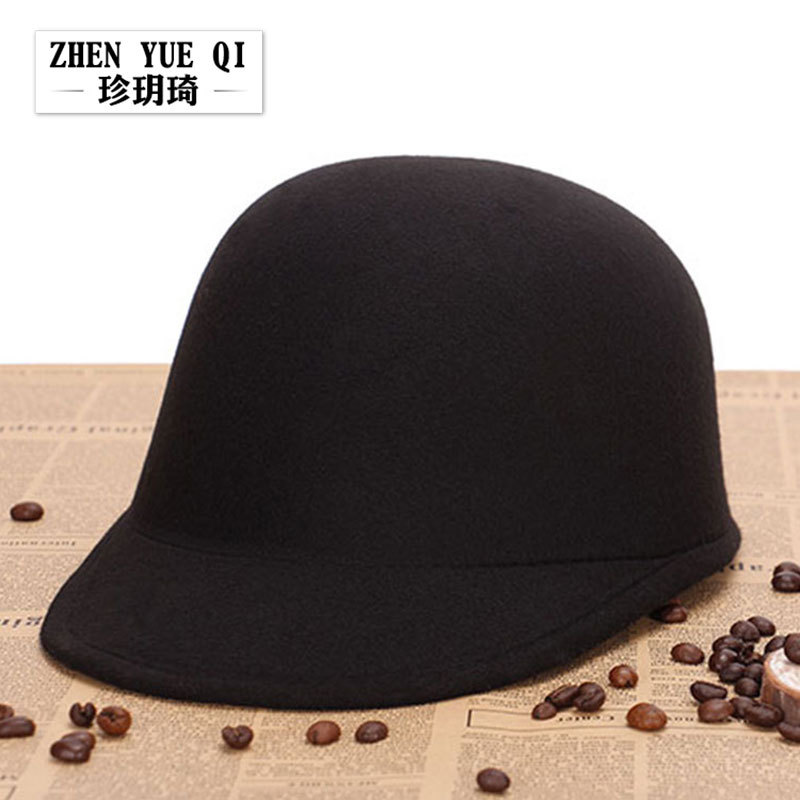 Zhen Yue Qi Korean Autumn and Winter Parent-Child Top Hat Women's Dome Imitation Wool Woolen Felt Hat Cute Children's Hat