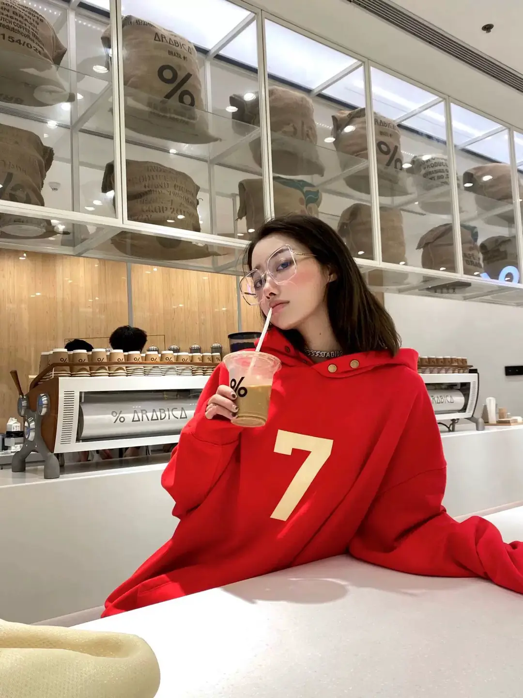 FOG CRAZY Season 7 Main Line ESSENTIALS Flocking 7-Character Pure Cotton fleece-lined Sweater High Street Fashion Brand Hoodie