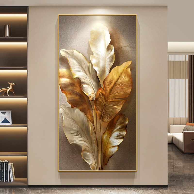 Minimalist Modern Light Luxury Entrance Hall Decorative Painting, Wall Art for Corridor and Hallway, High-End and Grand Hanging Painting
