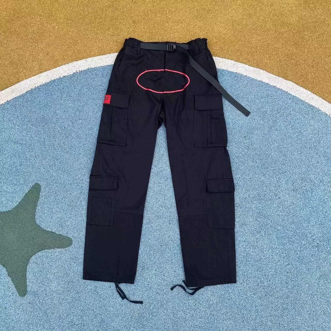 Angel King Sailing Cargo Pants High Street Versatile Casual Streetwear Printed Long Pants for Men and Women Couples