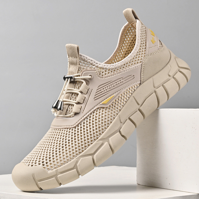 sneaker Men's 2024 New Summer Breathable Mesh Shoes Men's All-match Slip-in Non-slip Soft Bottom Outdoor Casual Shoes