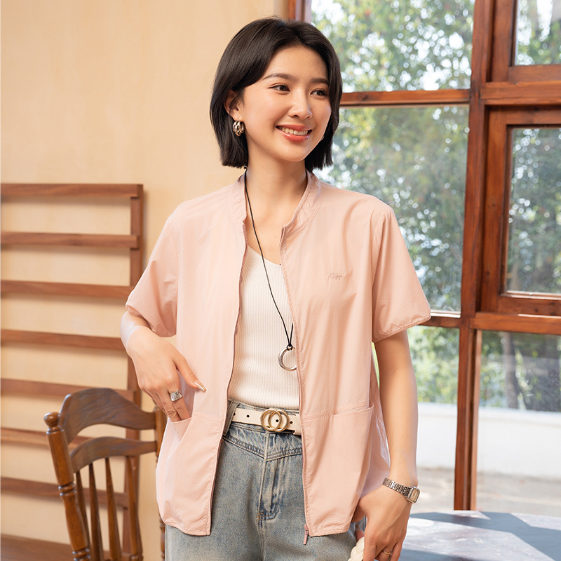 Yun Yun Fashion Japanese and Korean Style Zippered Professional Women's Shirt, Skin-Friendly and Comfortable, New Spring Casual and Elegant Blouse