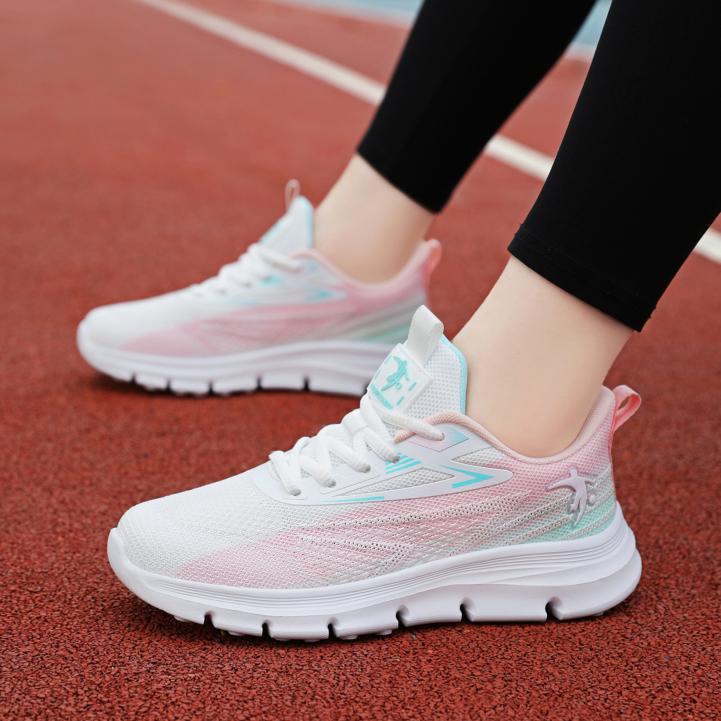 Johnny Danlai Brand Sports Shoes for Women 2026 Model Breathable Mesh Casual Women's Shoes Shock-Absorbing Soft Sole Fashionable Running Shoes