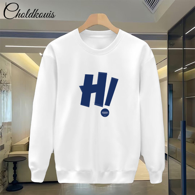 Heavy American Style Retro Autumn Round Neck Sweatshirt Men's Trendy Brand Casual Loose Jacket Men's Long Sleeve Spring and Autumn Top