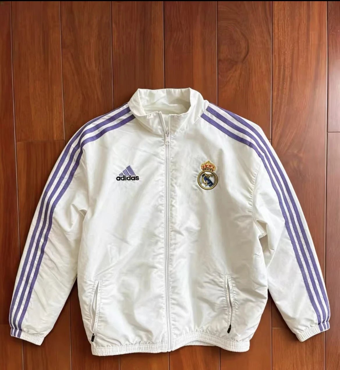 Brand-new Adidas Real Madrid reversible windbreaker.