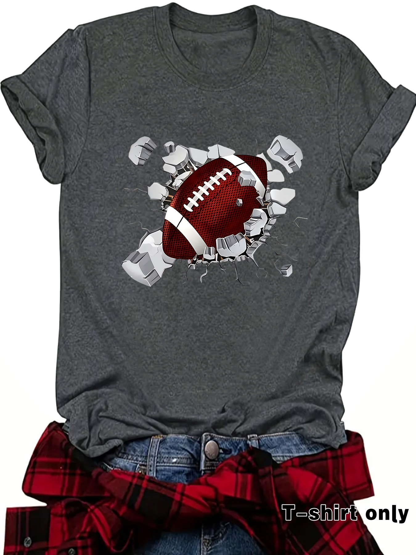 European and American Spot Round Neck Short-Sleeved T-Shirt Baseball Pattern Printing Summer New Comfortable T-Shirt Cross-Border Hot Sale