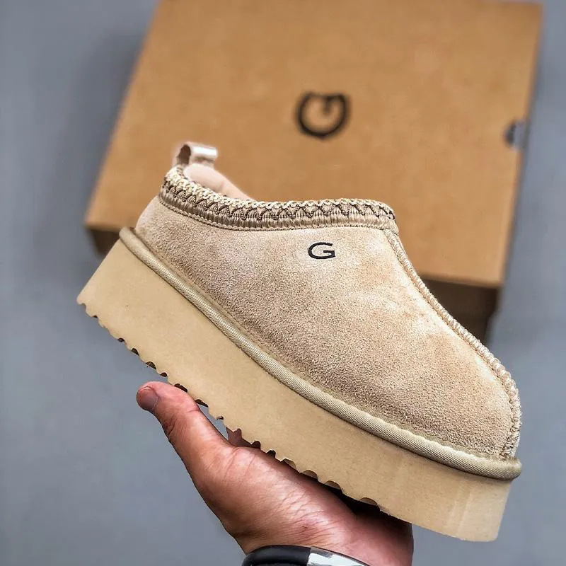 In-Stock Ug Brand Pure Original Popular Snow Boots, Thickened and Warm, Thick-Soled, Closed-Toe, Couple's Comfortable Versatile High Version Snow Boots