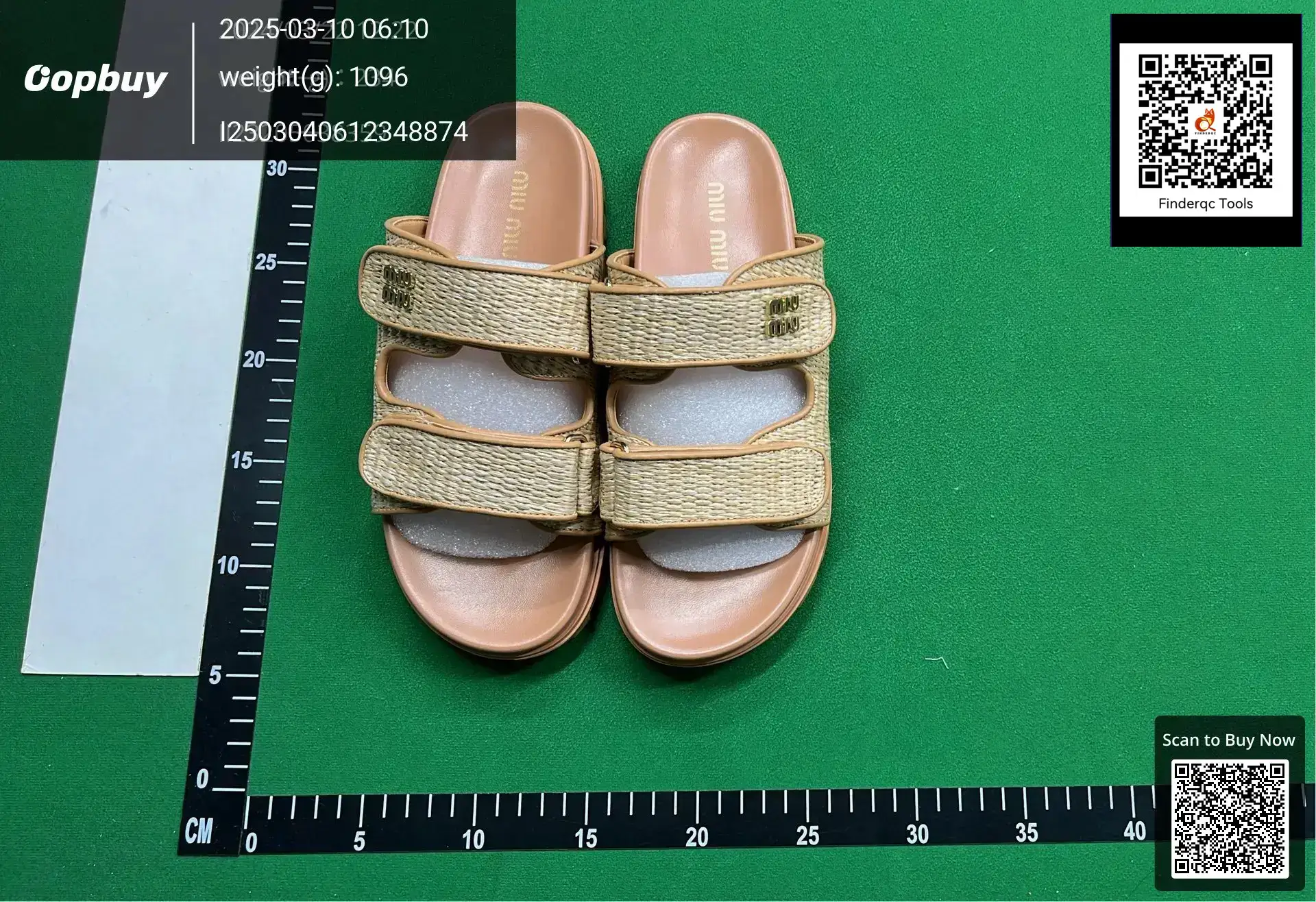 Miu Home ~ Color-matching Weaving One-word Velcro Slippers Women's Summer Wear New Thick Bottom Non-slip Leather Sandals for Women