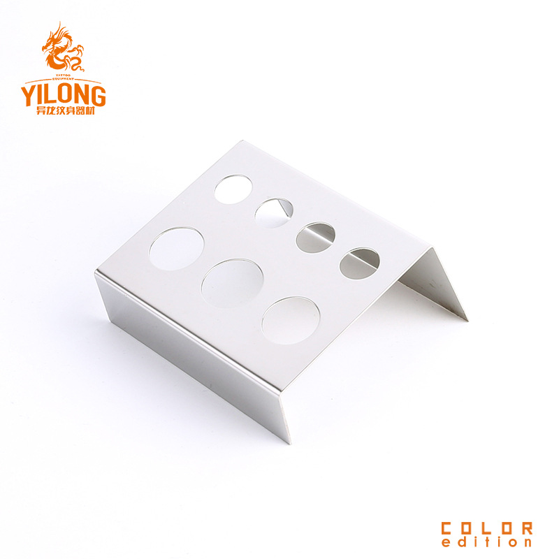 YILONG tattoo equipment tattoo stainless steel color rack silver 7-hole color bracket color display rack wholesale