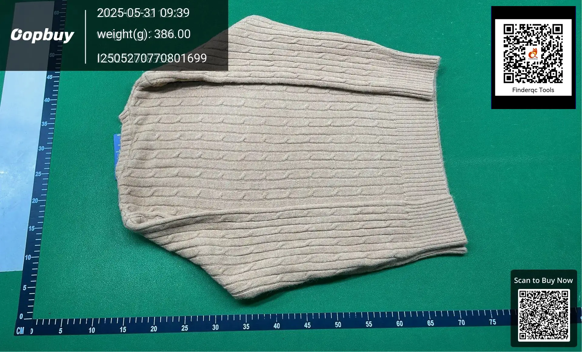Cable Knit Sweater Beige