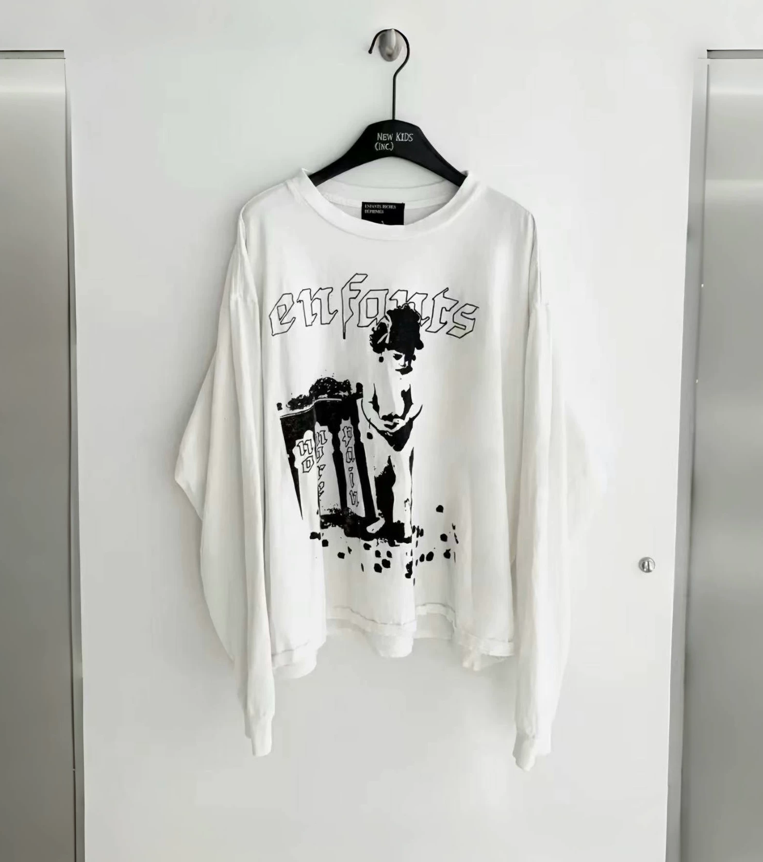 Enfants Riches DÃ©primÃ©s 23Ss Slogan Little Boy Print White Long Sleeve