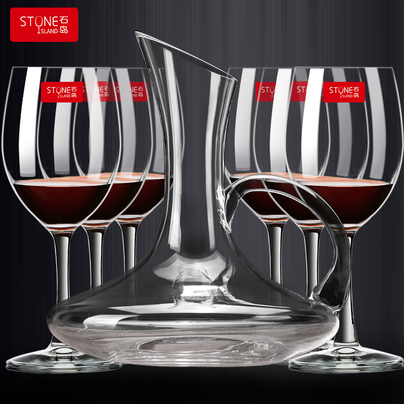 Shidao crystal glass wine glass suit goblet household creative European Wine Glass Decanter wine set Wholesale