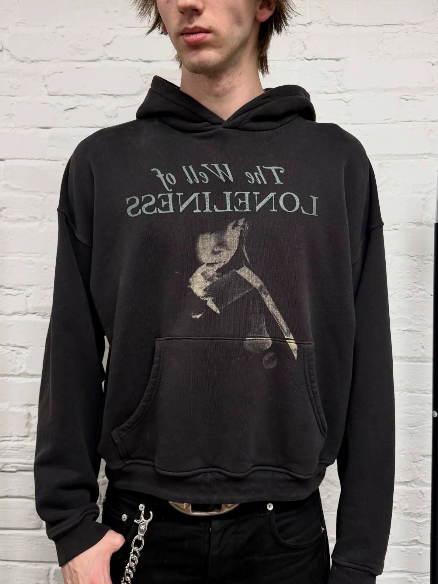 Taste's Choice ERD25FW Lonely Well Boxy Laundry Printed Hoodie