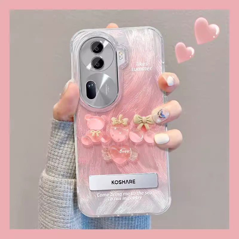 Suitable for opporeno11 Phone Case vivos18 Peach Doll Holder Feather Yarn Xiaomi 14 New Women's Chain