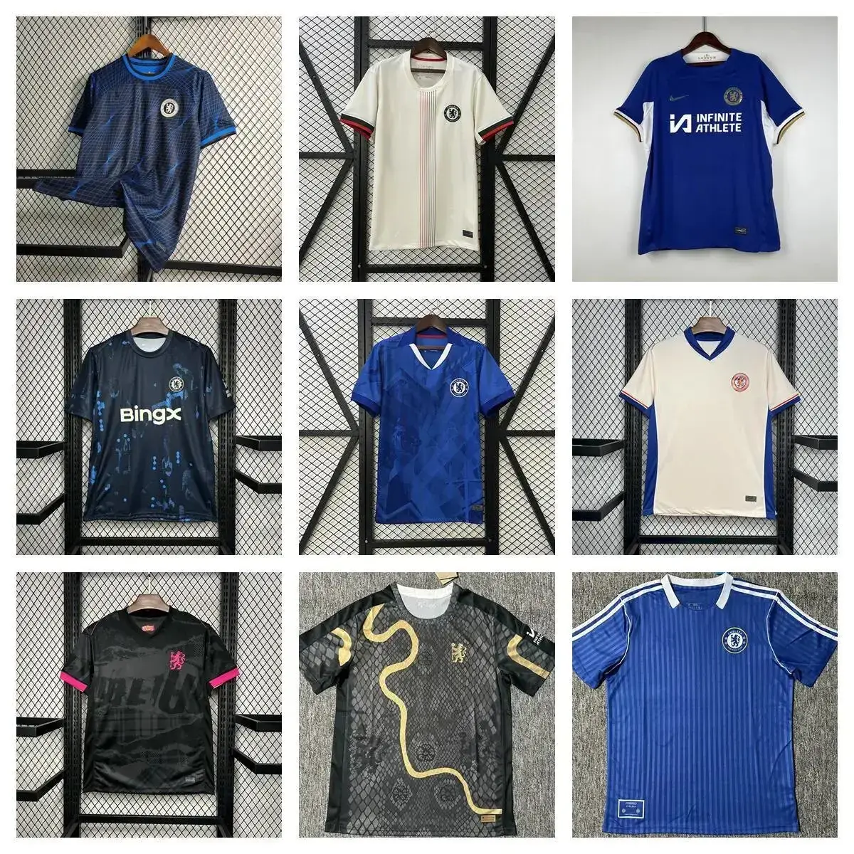 2526 New Thai Version Chelsea Home and Away Football Jersey Retro Version Short Sleeve Football Suit Adult Male Printed
