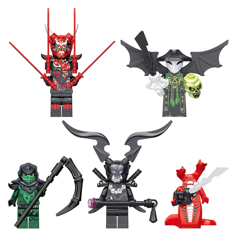 Xl0001-0005 Compatible Phantom Series Morero Snake Monster Omega Assembled Ninja Building Blocks Doll Toy