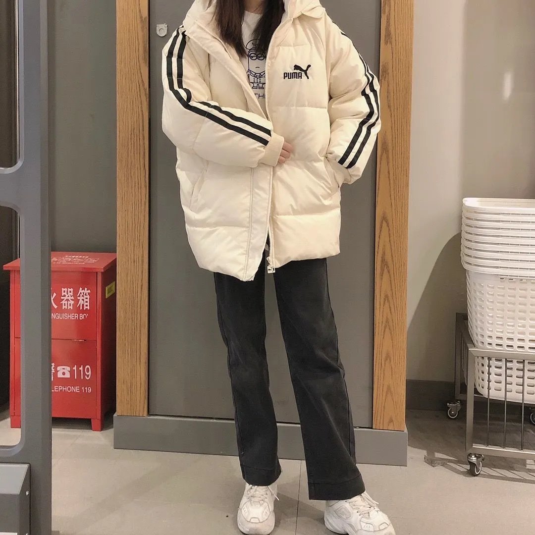 彪马刺绣加厚保暖棉袄连帽宽松百搭BF风学生ins男女棉衣冬季潮【12月6日发完】