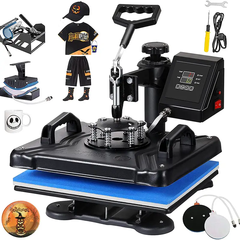 (Export Abroad) Pad 6 Six-in-One Combination Heat Transfer Machine Multi-Function Heat Transfer Machine T-Shirt Hot Stamping Machine Wholesale Pressing Machine