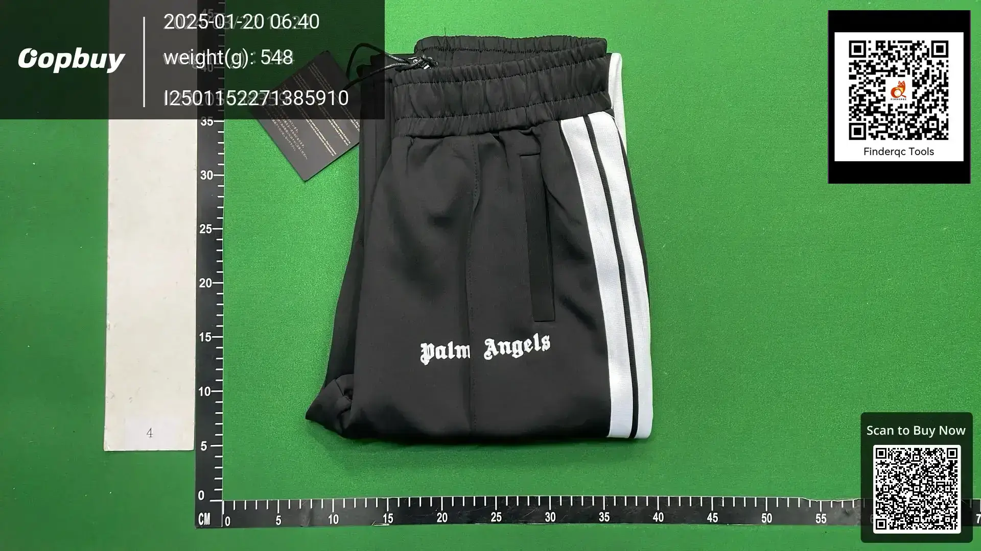 Palm Angels Black Side Stripe Track Pants