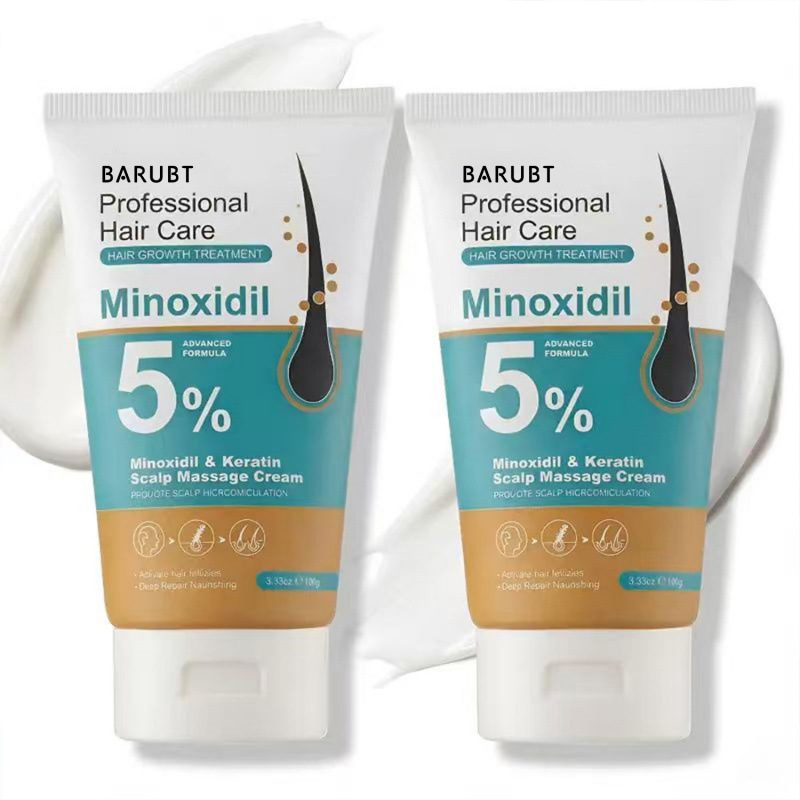 Cross-Border Hot-Selling Product 5% Minoxidil Keratin Scalp Refreshing Massage Cream Scalp Care Massage Cream