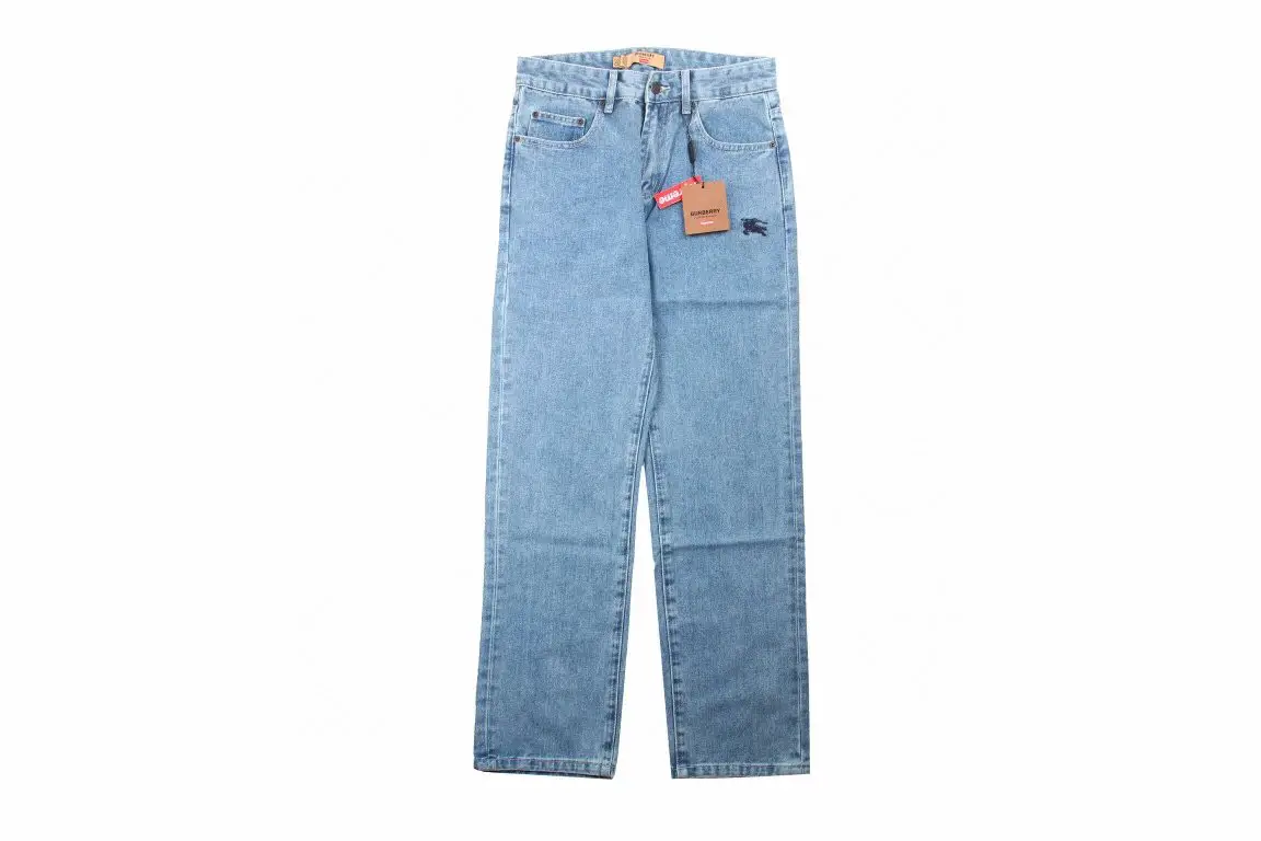 Bbr Burberry BBR 22SS Warhorse Embroidered Denim Pants