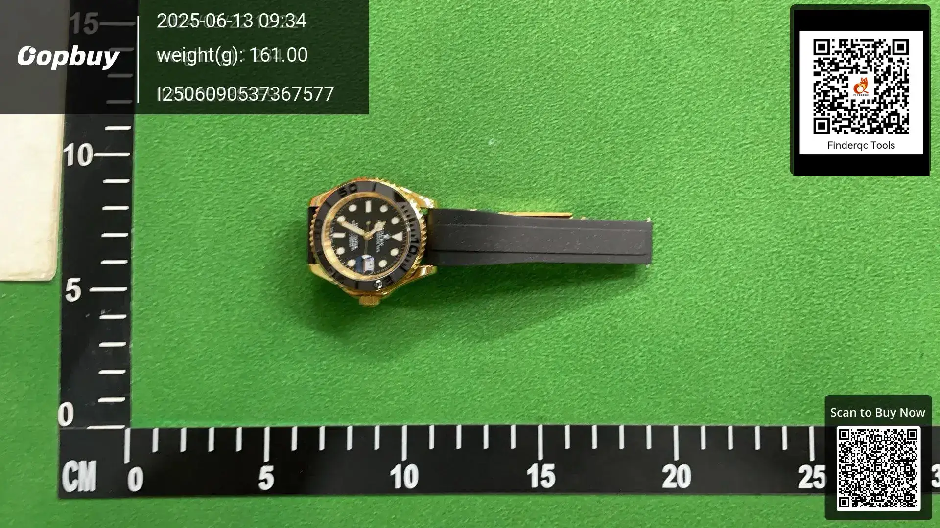 Rolex Yacht-Master Gold Black Rubber Strap Men's Watch