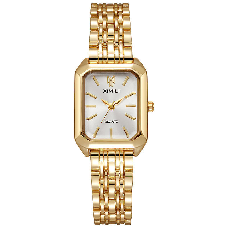 New foreign trade hot trend square women's watch gold watch women's watch steel band women's watch manufacturers in stock wholesale QC photo from 1688 on Qualit.ly
