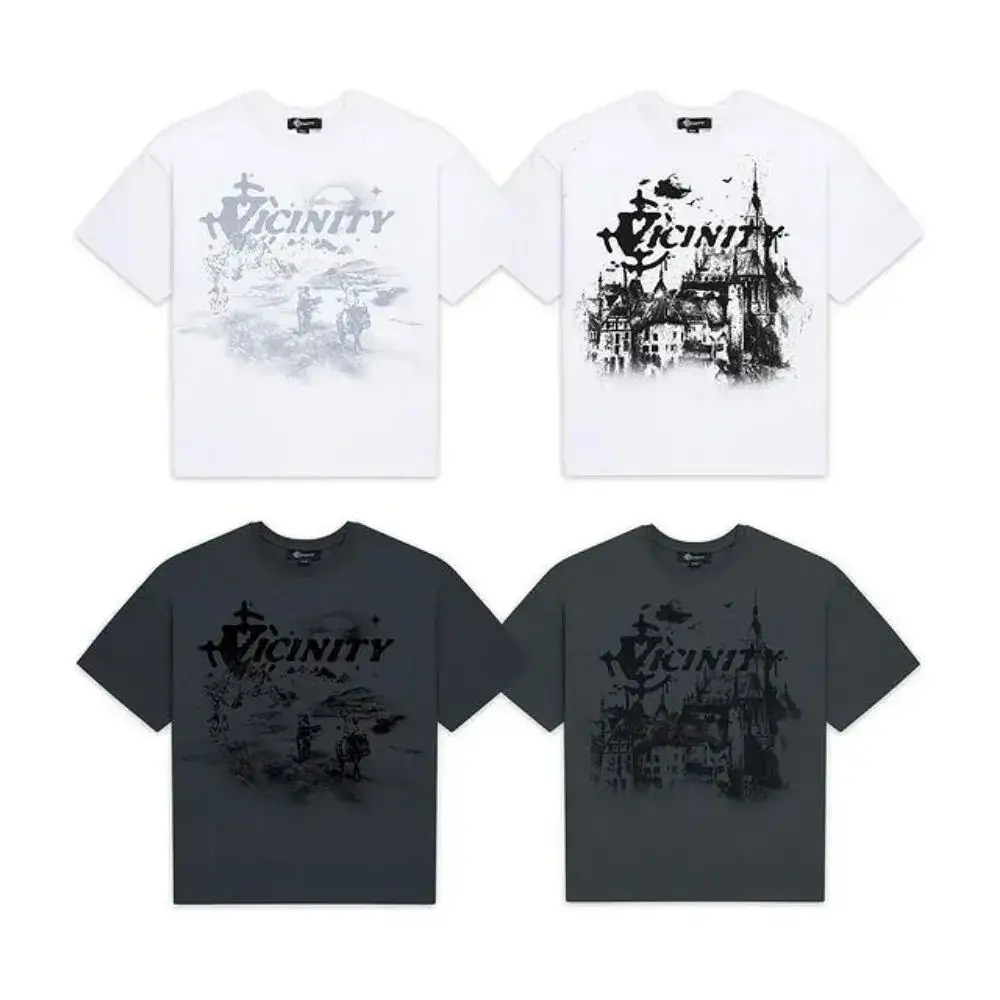 Vicinity t Shirt Y2K Men Women Hip Hop Letter Graphic Print