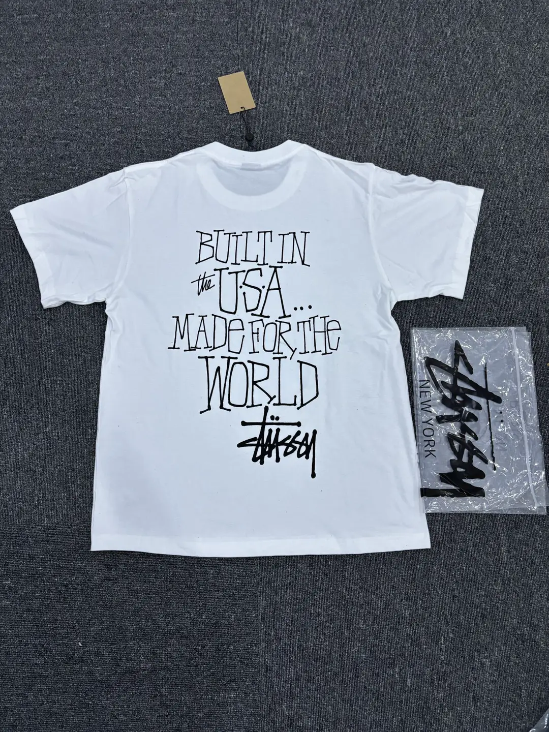Stussy Stussy Men's and Women's Short-Sleeved T-Shirts Summer Men's Loose Heavyweight T-Shirts Screen Printed