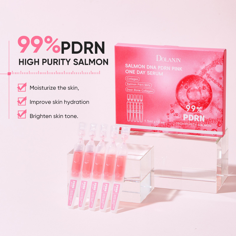 Salmon Dna Pdrn Single-Use Essence Pink Daily Serum Collagen Hyaluronic Acid Cross-Border Trade
