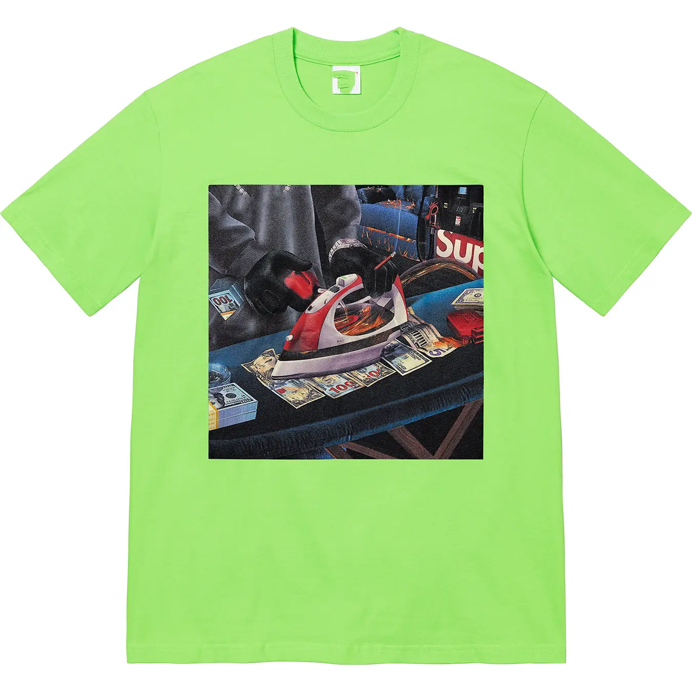 23Ss Gas Tee Iron Machine Dollar Print Bling Logo Crew Neck Short Sleeve T-Shirt Men's T-Shirt Couple Style