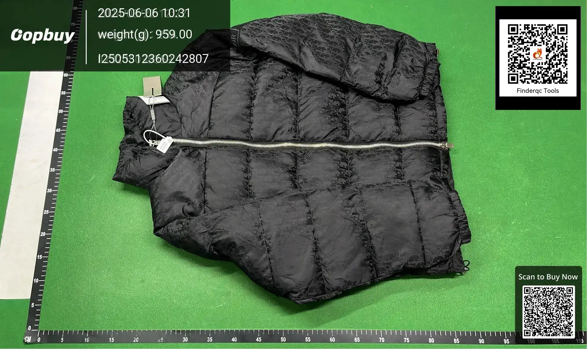 24 Fall/Winter D Home Full CD Full Print Dark Flower Down Jacket High Street ins Loose Warm White Duck Down Jacket for Men and Women