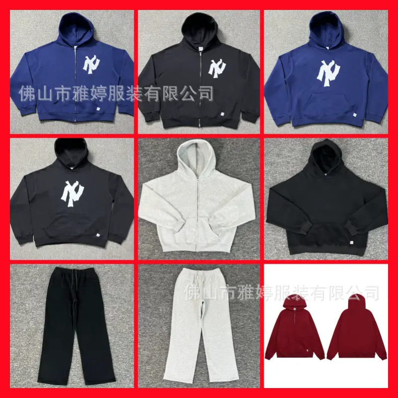 High Version Export American Street Retro High Street Hooded Sweatshirt Hip-Hop Loose Male and Female Couple Cardigan Hoodie