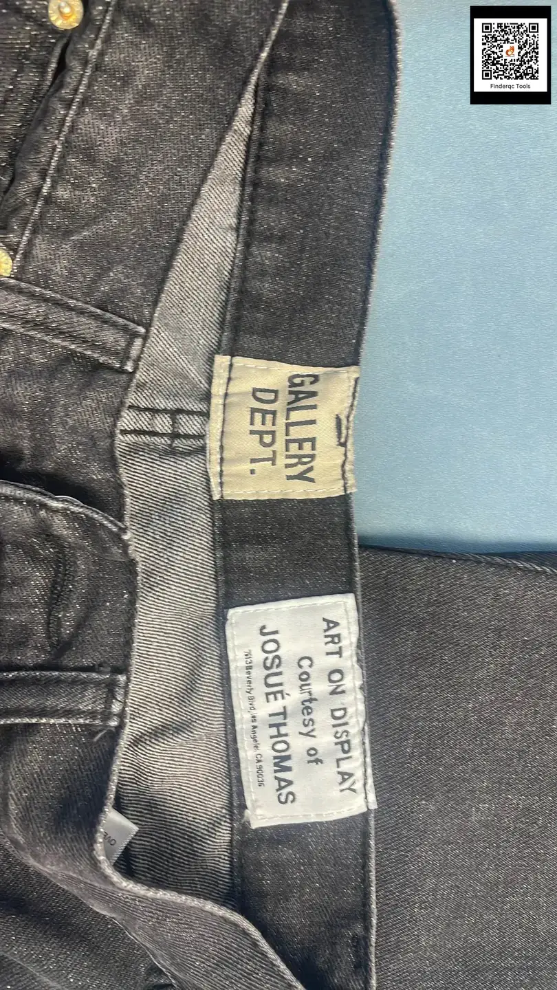 Cross-border European and American high street fashion brand G DEPT splash ink graffiti micro horn stitching hole casual loose Denim trousers