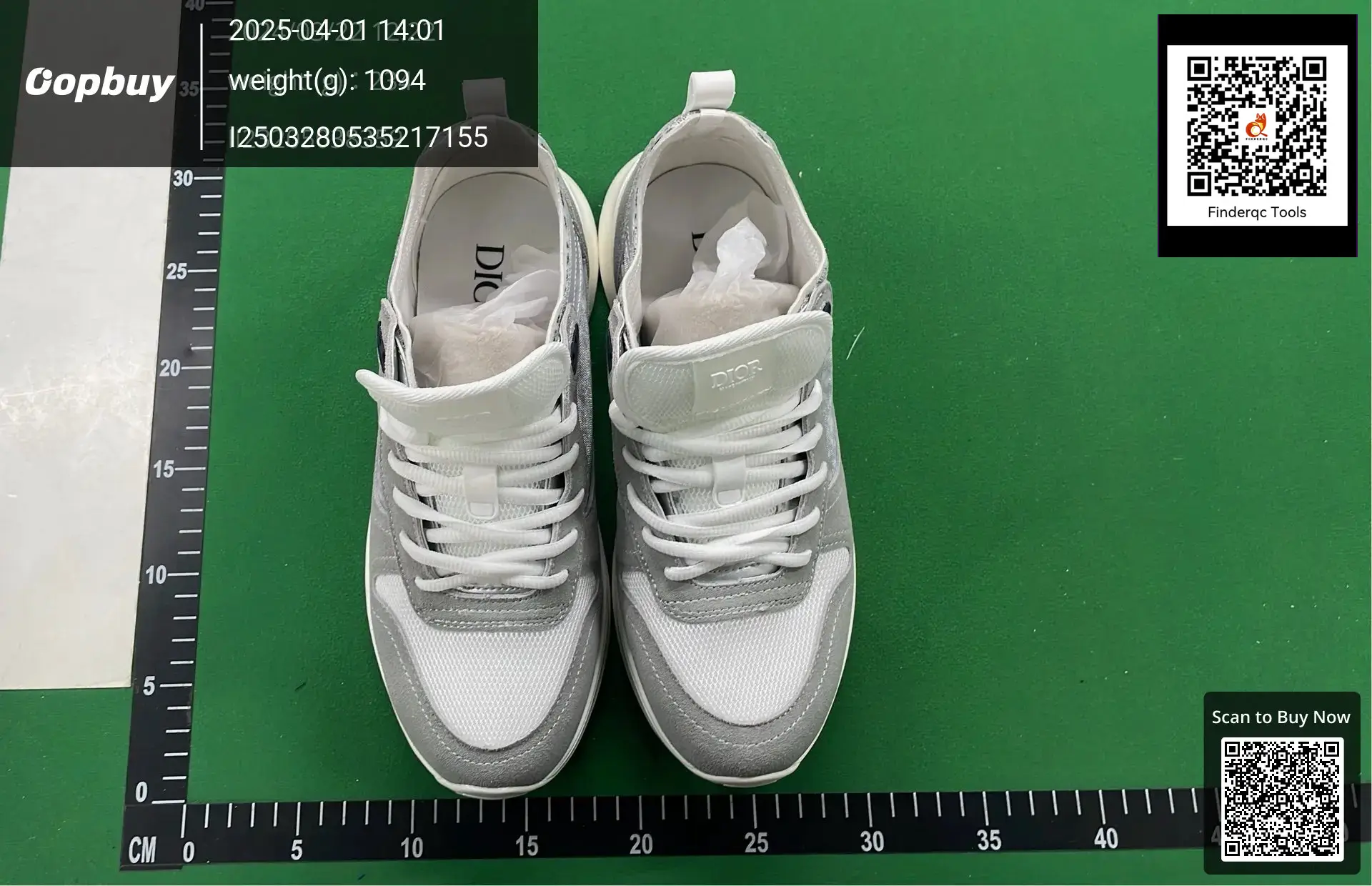 Dior B23 sneakers white grey