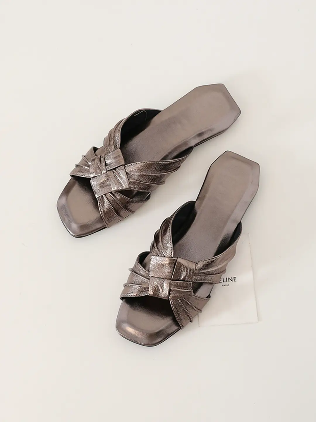 Jersey Homemade Genuine Leather with skirt White Open Toe Flats Sandals for Women 2025 New arrival Summer Outwear Half Slippers