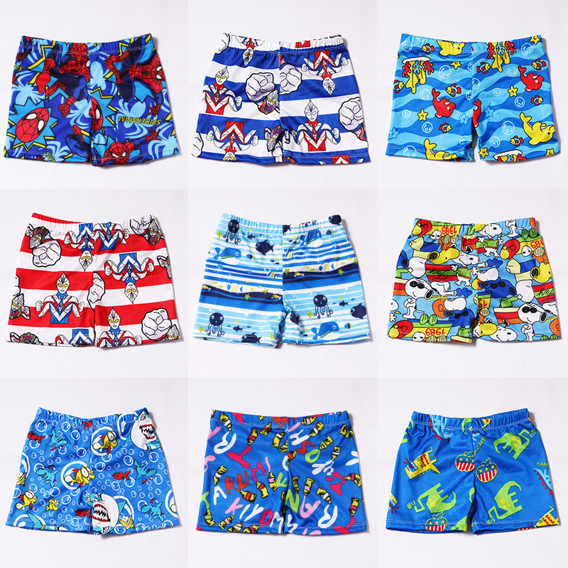 Children's Swimming Trunks Boys' Swimsuit Cartoon Flat Angle Quick-drying Baby Baby Swimsuit Big Boy South Korea Hot Spring