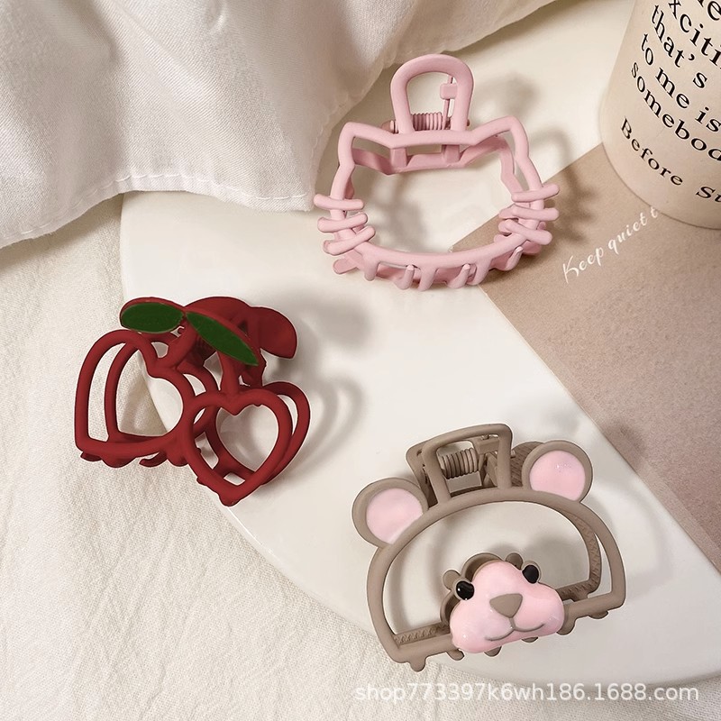 2023 New hairpin Internet celebrity shark clip small size hair accessories high ponytail clip back head hairpin clip headdress