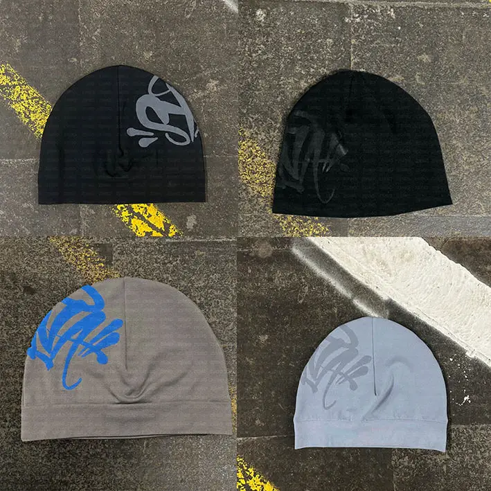 American hip-hop trend letters jacquard knit cap men and women fall and winter warm adult cap men and women accessories fashion trend