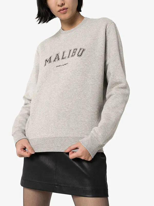 Saint Laurent Malibu Sweatshirt Grey
