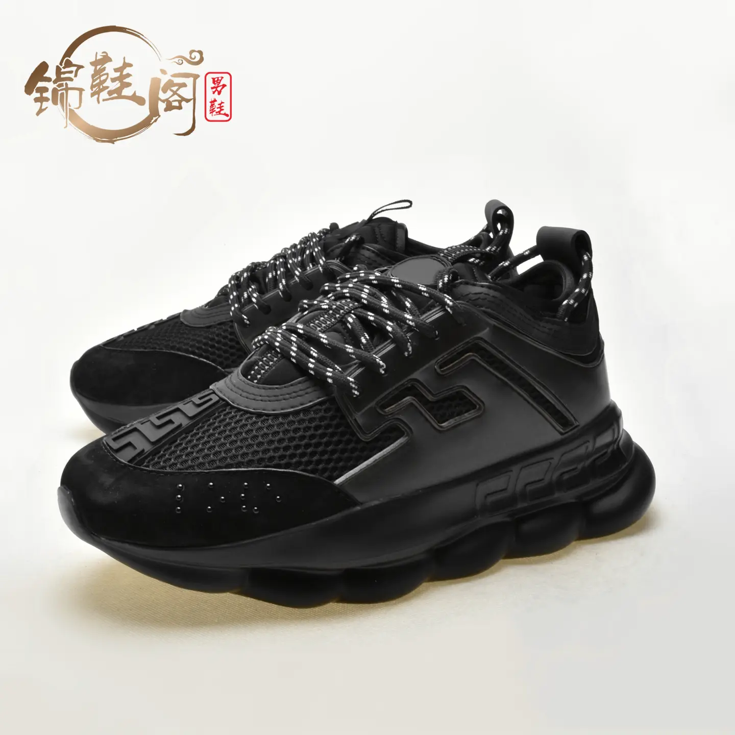 Couples' dad shoes thick-soled retro pattern trend ins men's and women's sports shoes personality fashion casual shoes Zhenshuji