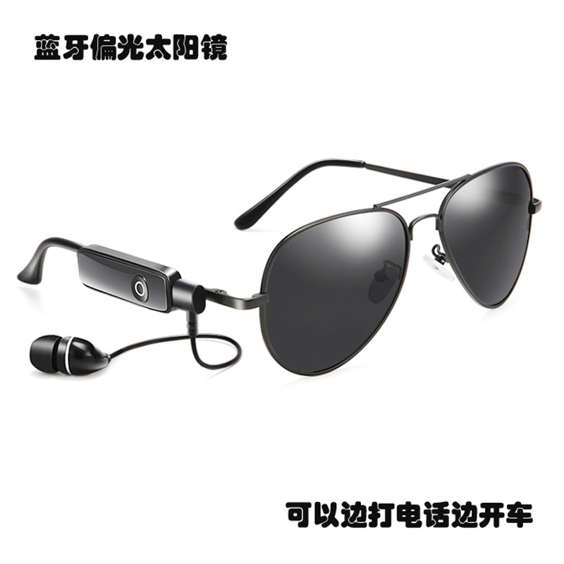 New smart Bluetooth headset glasses goggles men polarized sunglasses smart eyes listening glasses phone 208