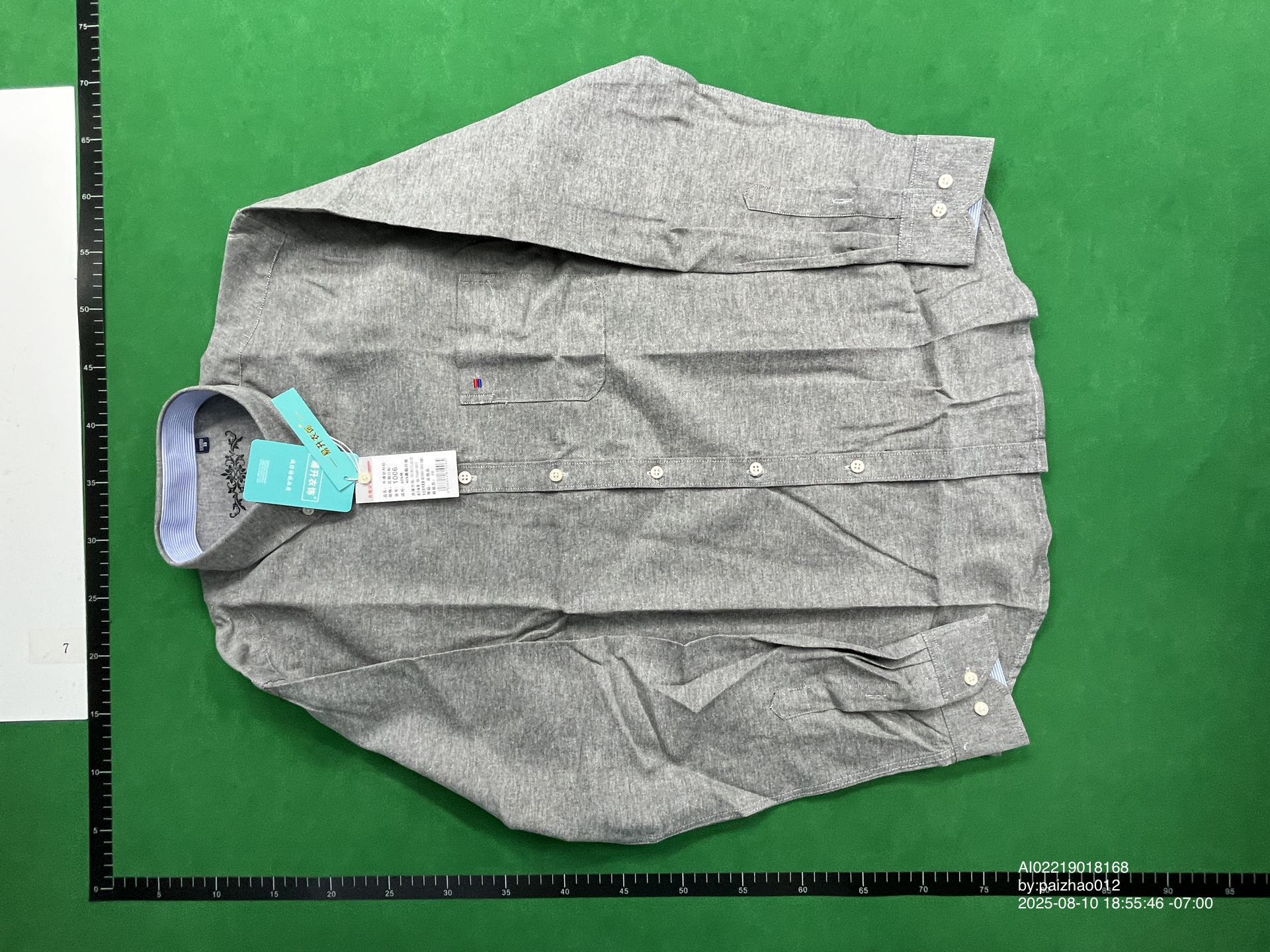 Casual shirt men's coat spring and autumn new coat top 60 cotton Oxford long cufflink collar men's shirt wholesale — QC-foto 3