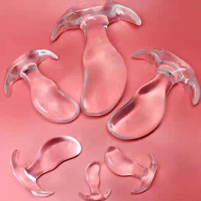 Mango Transparent Anal Plug for Men and Women, Soft Silicone, Outdoor Use, Anal Expansion, Sm Adult Sex Toy, Gay