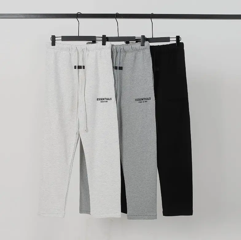 Fog Season Essentials High Street Casual Straight-Leg Leg Loose Flocked Printed Drawstring Trousers and Sweatpants