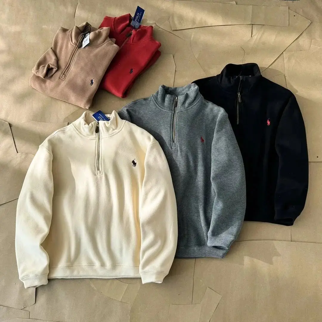 Ralph Lauren/Ralph Lauren 23 new half-zip stand-up collar sweater padded version